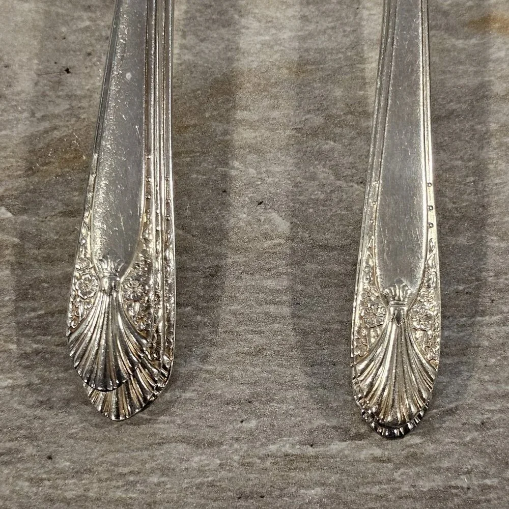 VTG Crown Radiance Silver Plate Flatware  Set 6 Settings Art‎ Deco 23 Pieces